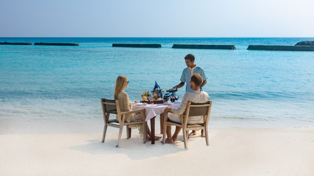 A romantic breakfast on the beach at Komandoo Maldives